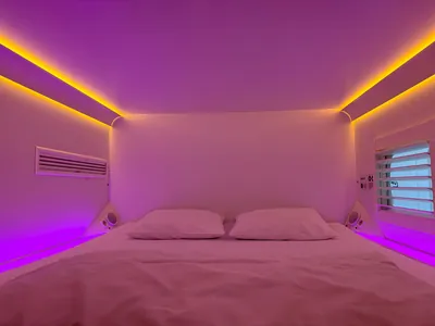 Capsule hotel accommodation Japan