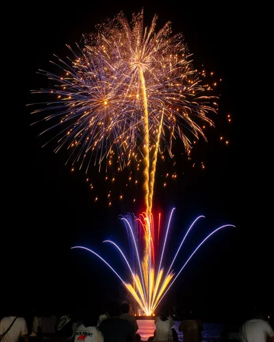 Fireworks festival Fukuoka summer Japan
